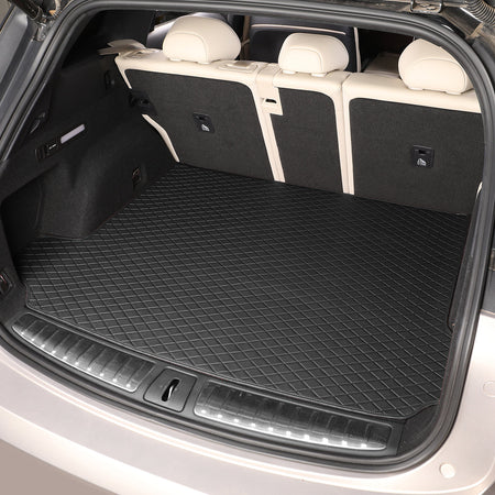 CarMatWorld Custom Car Boot Liners 3x5 Diamond Waterproof Boot Liners 7 Seats / Cargo Mat ONLY / Black