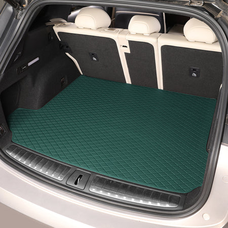 CarMatWorld Custom Car Boot Liners 3x5 Diamond Waterproof Boot Liners 7 Seats / Cargo Mat ONLY / Forest Green