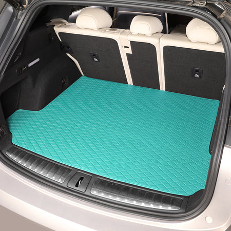 CarMatWorld Custom Car Boot Liners 3x5 Diamond Waterproof Boot Liners 7 Seats / Cargo Mat ONLY / Tiffany Blue